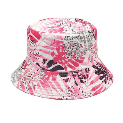 Amazon New Coconut Print Bucket Hat European and American Women's Fashion Summer Sun Hat Cross-Border Double-Sided Sun-Proof Basin Hat Gimme that