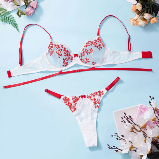 Women's Floral Embroidered Underwear Bra Gimme that