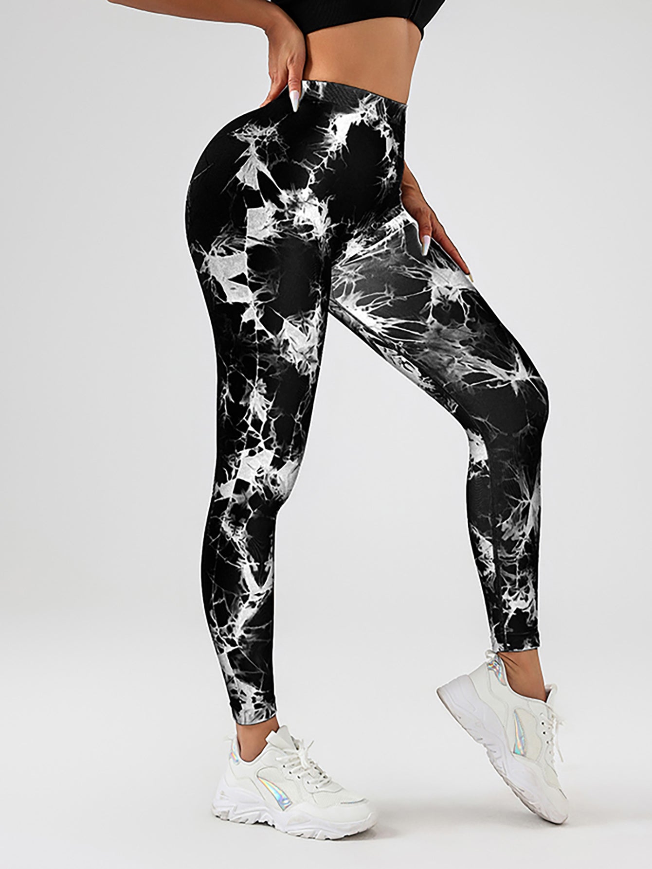 Tie Dye Slimming Yoga Leggings, Butt Lifting High Stretch Casual Fitness Yoga Pants, Women's Activewear C.j Dropshipping