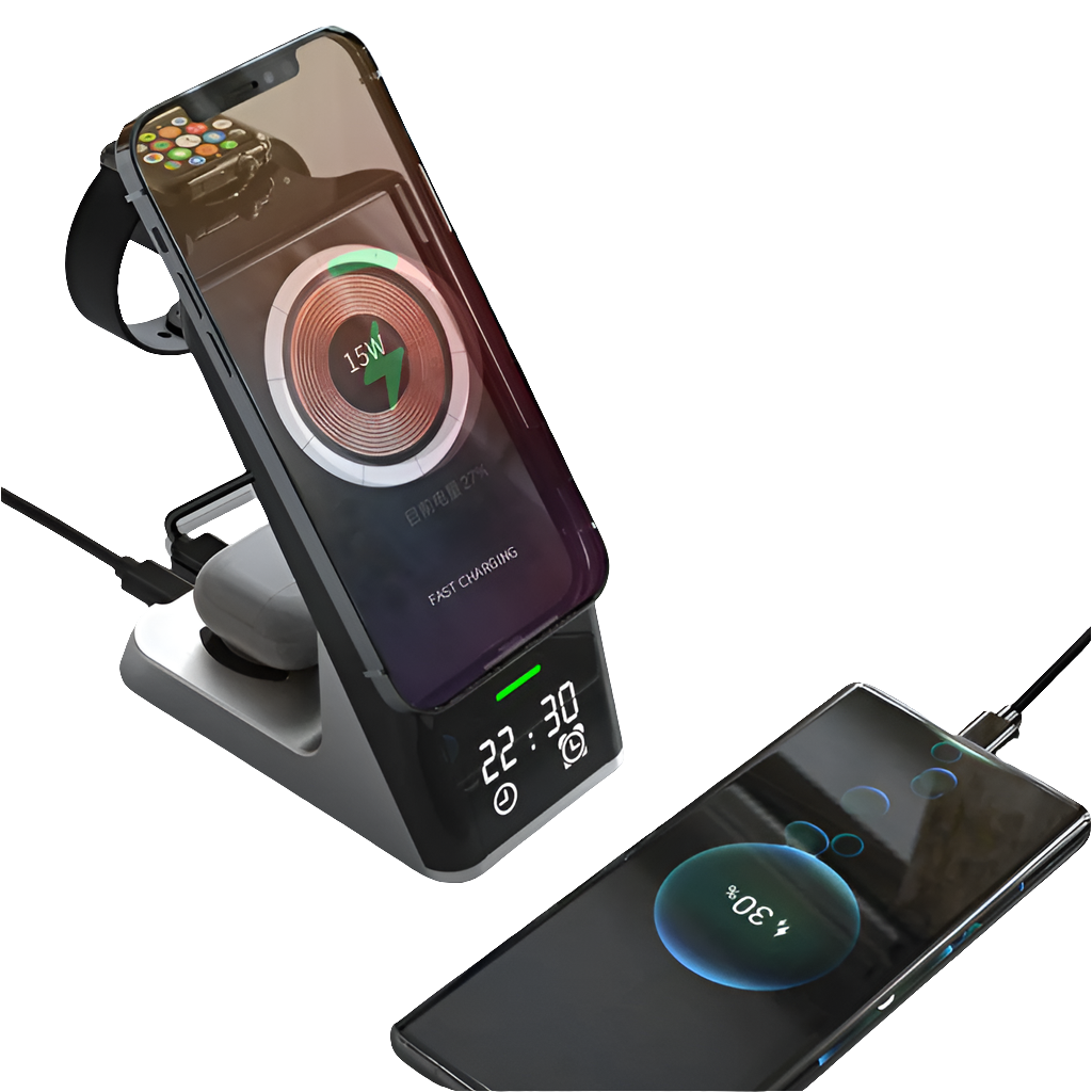 6-In-1 Multi-Function Fast Charging Apple 14 Headset Watch Magnetic Suction Wireless Charger