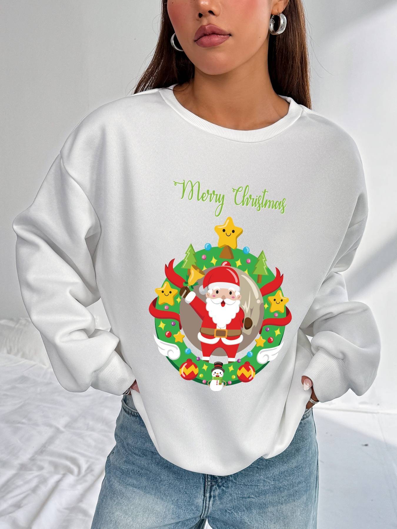 Women's Christmas Sweater Top - Festive and Cozy