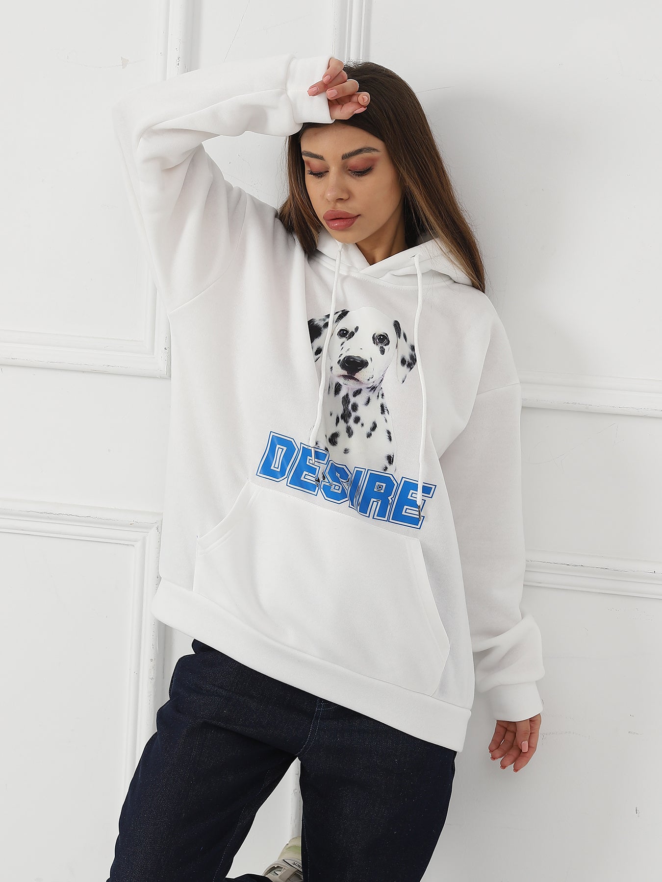 Women's Fashionable Casual Printed Long Sleeved Sweatshirt C.j Dropshipping