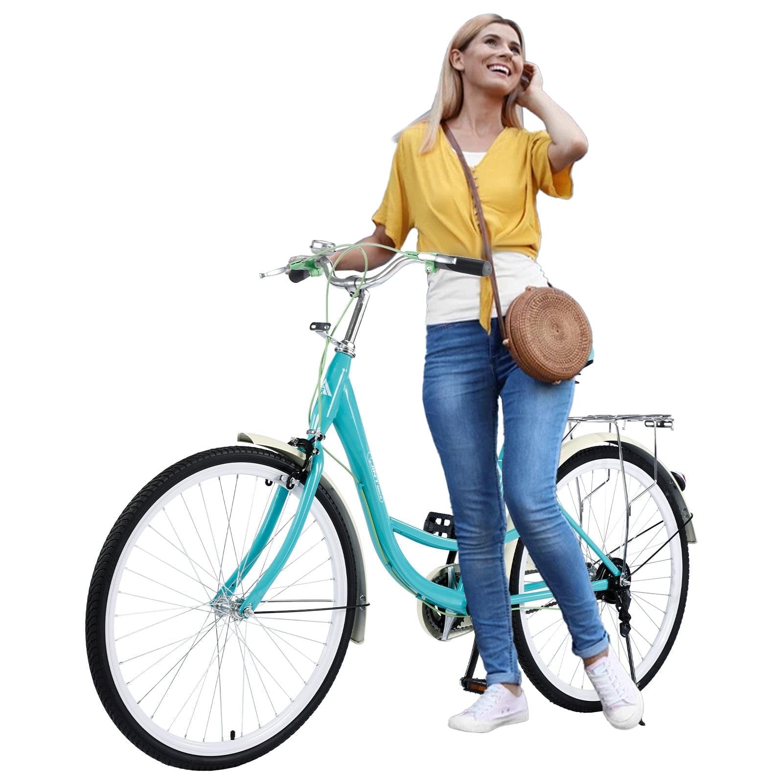 26-Inch Womens Comfortable Seat Beach Cruiser Mountain Bike - GimmeWarehouse