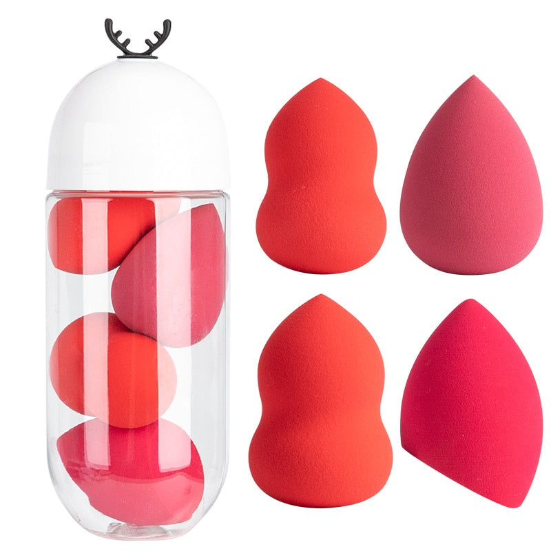 4pcs Makeup Blender Cosmetic Puff Makeup Sponge with Storage Box Foundation Powder Sponge Beauty Tool Women Make Up Accessories Gimme that