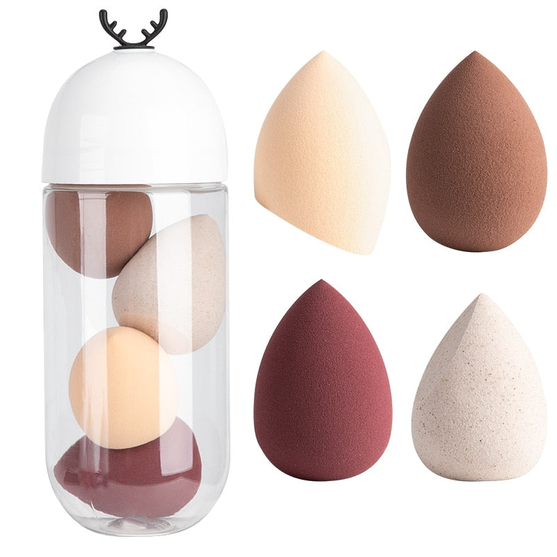 4pcs Makeup Blender Cosmetic Puff Makeup Sponge with Storage Box Foundation Powder Sponge Beauty Tool Women Make Up Accessories Gimme that