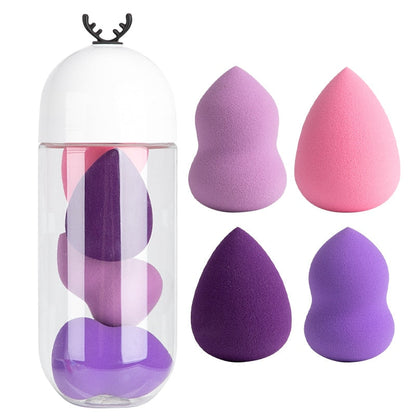 4pcs Makeup Blender Cosmetic Puff Makeup Sponge with Storage Box Foundation Powder Sponge Beauty Tool Women Make Up Accessories Gimme that