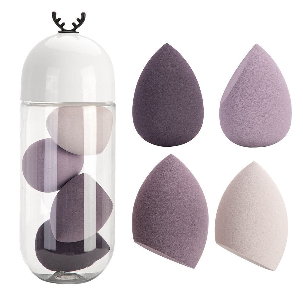 4pcs Makeup Blender Cosmetic Puff Makeup Sponge with Storage Box Foundation Powder Sponge Beauty Tool Women Make Up Accessories Gimme that