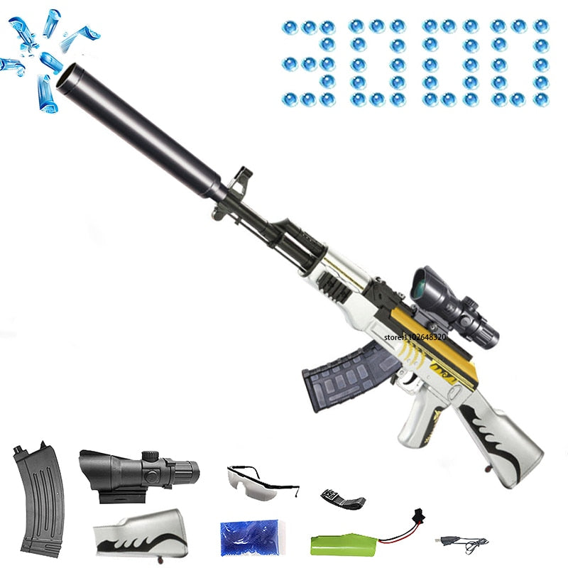 AK47 Gel Blaster Gun Toy Gun Electric Burst Gel Water Bomb Gun - GimmeWarehouse