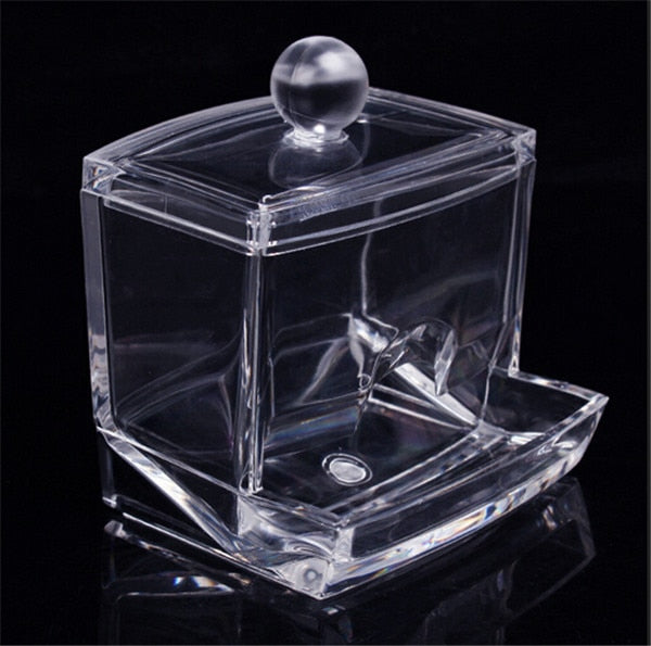 Acrylic Cotton Swabs Storage Holder Box Portable Transparent Makeup Cotton Pad Cosmetic Container Jewelry Organizer Case Gimme that