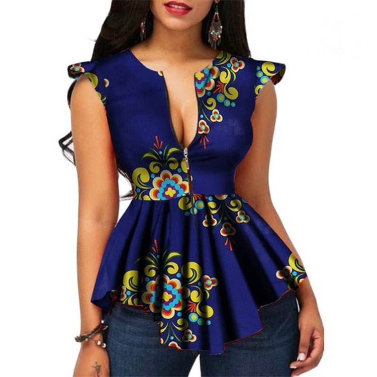 African Dashiki Ankara Ethnic Short Sleeve shirt - GimmeWarehouse