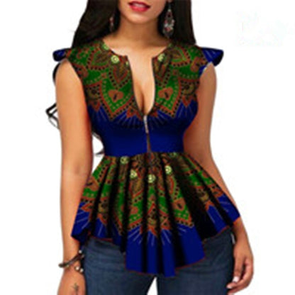 African Dashiki Ankara Ethnic Short Sleeve shirt - GimmeWarehouse