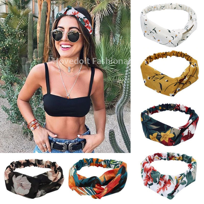 Bohemian Turban Bandage Bandanas HairBands - GimmeWarehouse