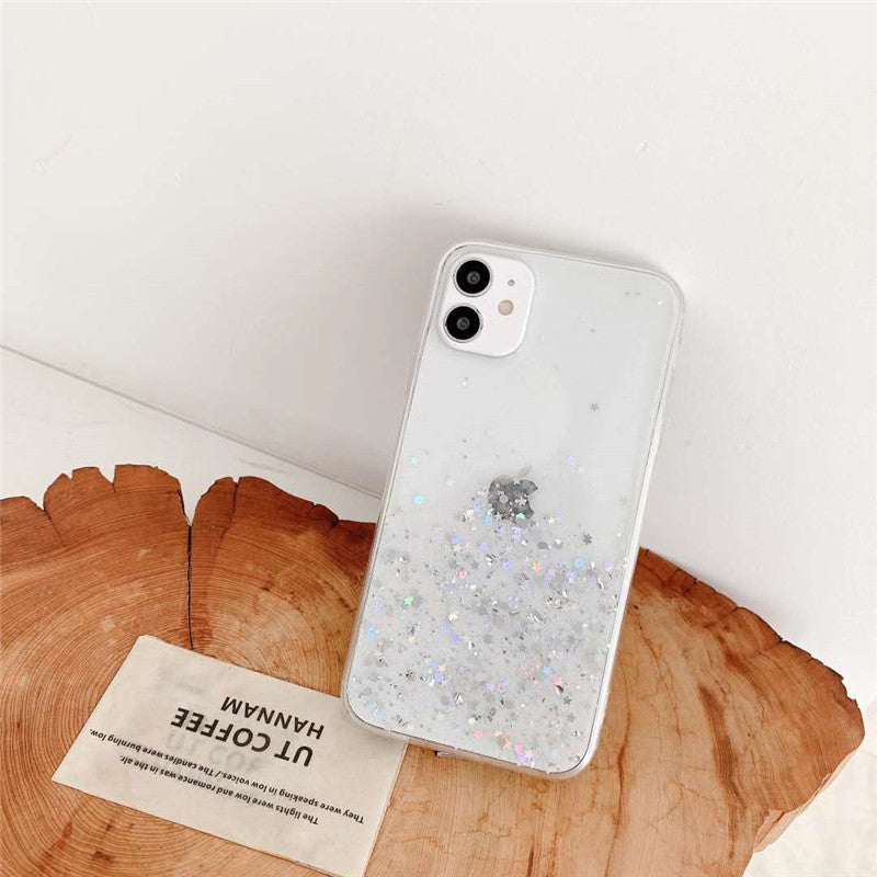 Compatible with Apple, Simple And Suitable For 11 Mobile Phone Case IPhone12 11pro Transparent Glitter Gimme that