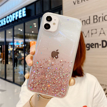 Compatible with Apple, Simple And Suitable For 11 Mobile Phone Case IPhone12 11pro Transparent Glitter Gimme that