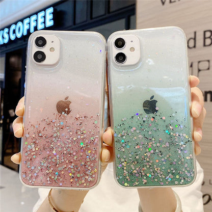 Compatible with Apple, Simple And Suitable For 11 Mobile Phone Case IPhone12 11pro Transparent Glitter Gimme that