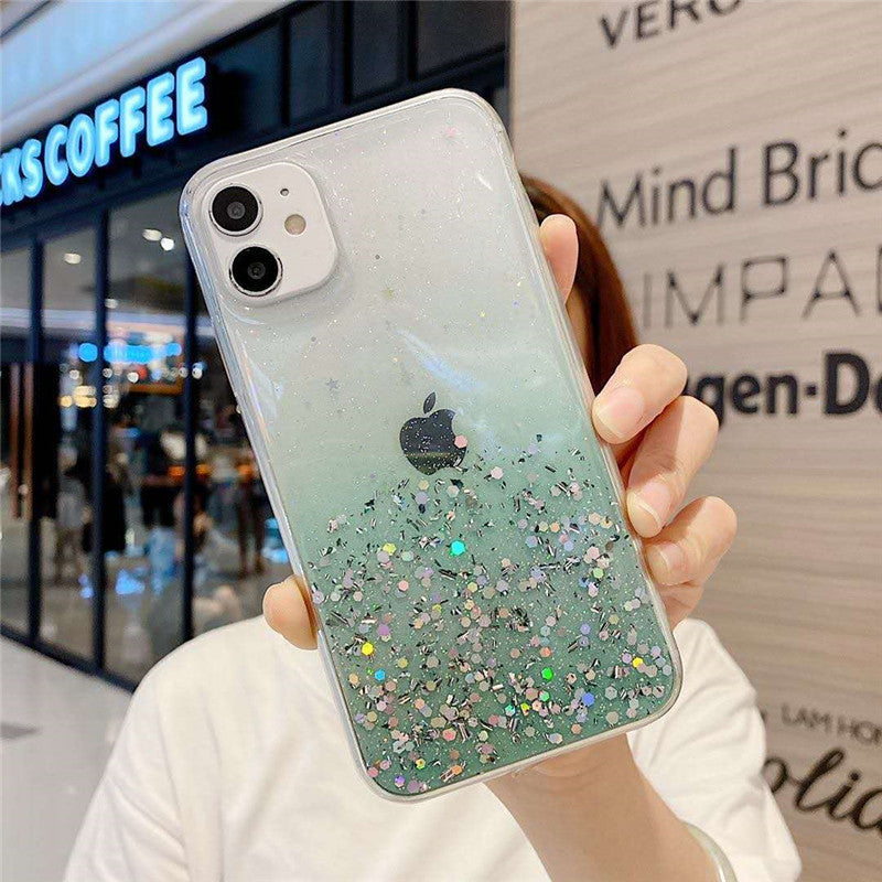 Compatible with Apple, Simple And Suitable For 11 Mobile Phone Case IPhone12 11pro Transparent Glitter Gimme that