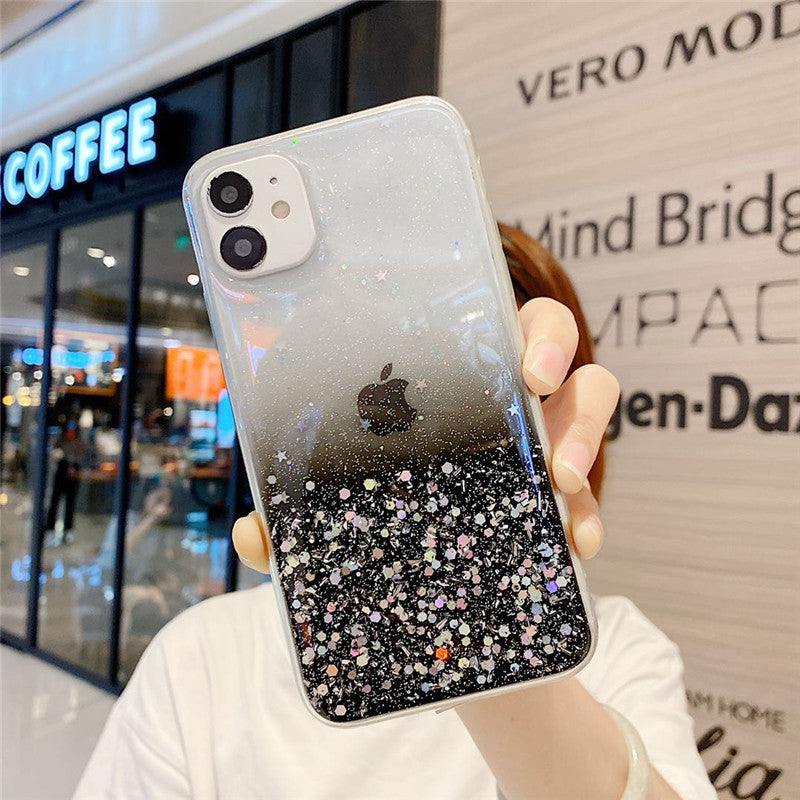 Compatible with Apple, Simple And Suitable For 11 Mobile Phone Case IPhone12 11pro Transparent Glitter Gimme that