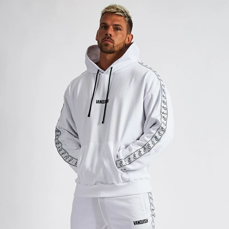 Fitness Sport Pattern Design Sleeves Hooded Sweatshiry - GimmeWarehouse