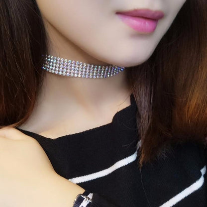 Full Crystal Rhinestone Choker Necklace for Women - GimmeWarehouse