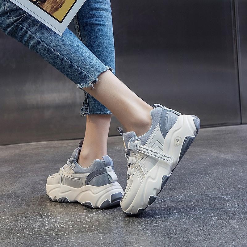 Genuine Leather Old Shoes Women All-match Platform Casual Sneakers Gimme that