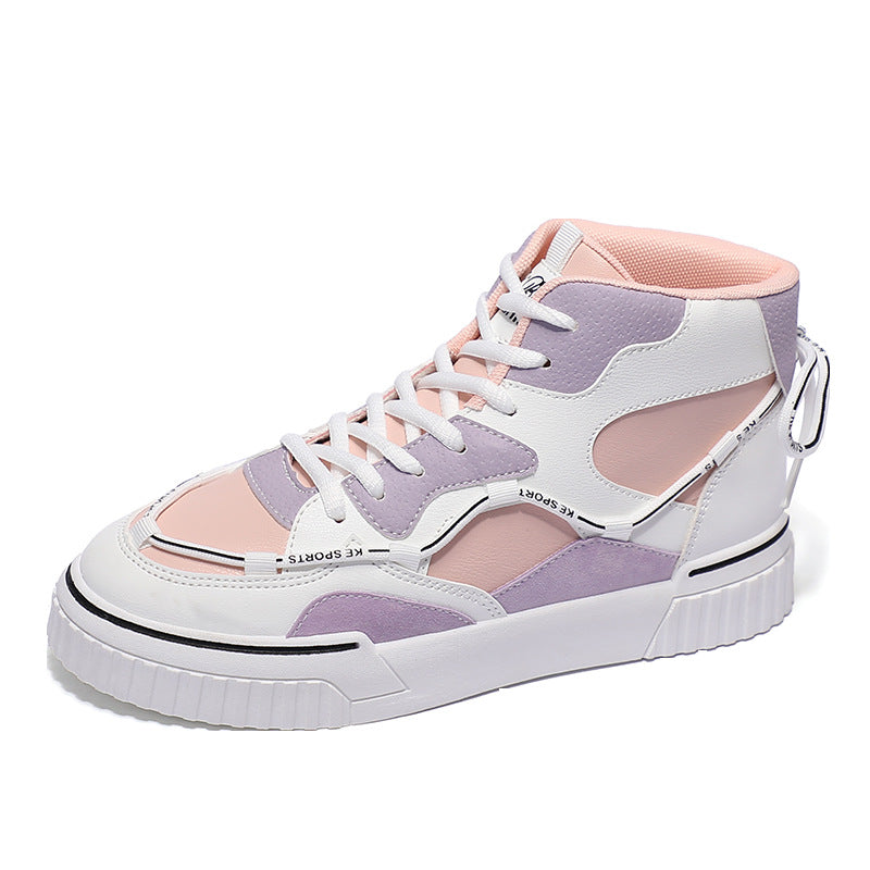 High Top White Shoes Women Flat Running Shoes Women - GimmeWarehouse