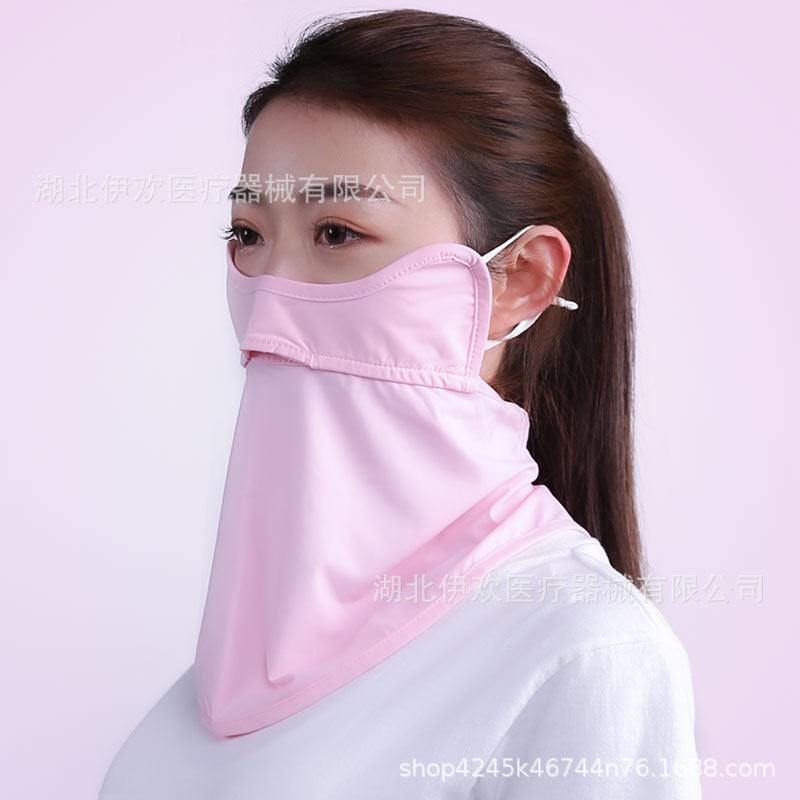 Ice silk female anti-ultraviolet breathable face mask - GimmeWarehouse