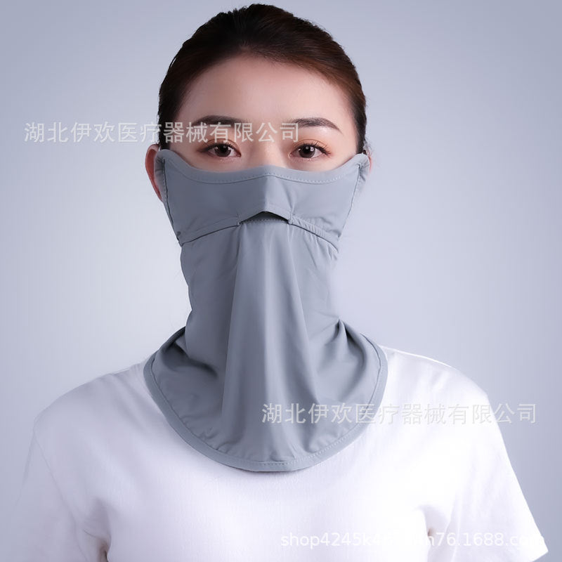 Ice silk female anti-ultraviolet breathable face mask - GimmeWarehouse