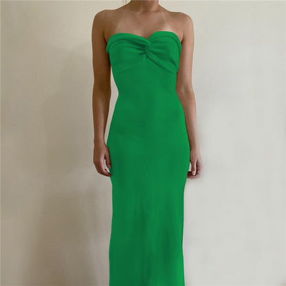 Jade Knitted Tube Maxi Dress - GimmeWarehouse