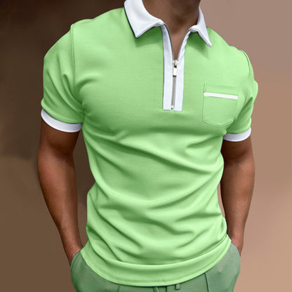 Men's Lapel Fashion Slim Pocket Men's T-Shirt POLO Shirt Gimme that