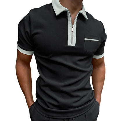 Men's Lapel Fashion Slim Pocket Men's T-Shirt POLO Shirt Gimme that