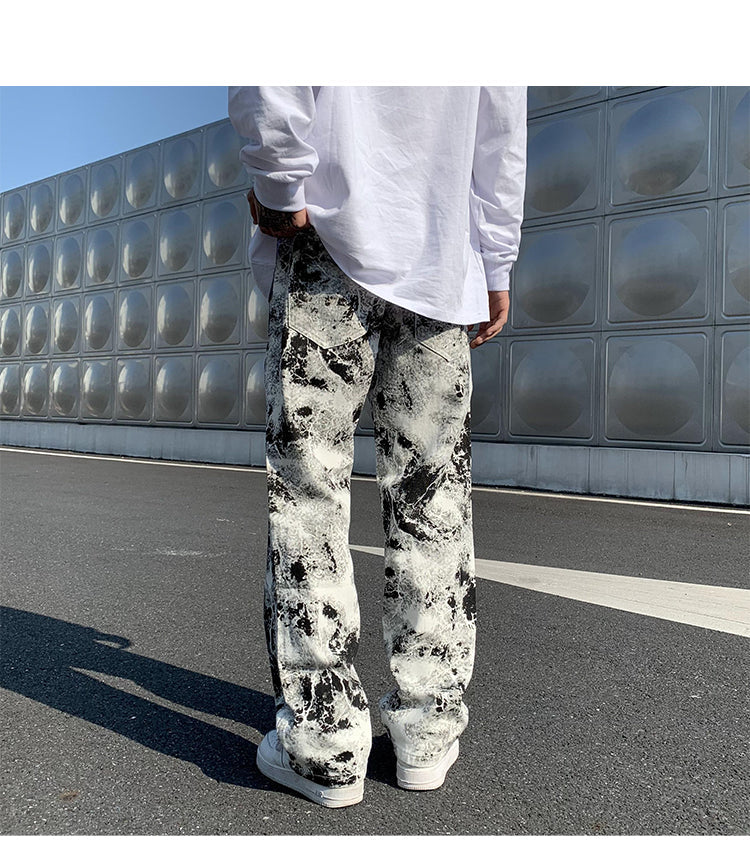 Mens Fashion Mopping Trousers Jeans Korean Style - GimmeWarehouse