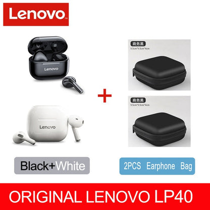 NEW Original Lenovo TWS Wireless Earphone Bluetooth 5.0 Dual Stereo MINI Reduction Bass Touch Control Long Standby 300mAH LP40 Gimme that