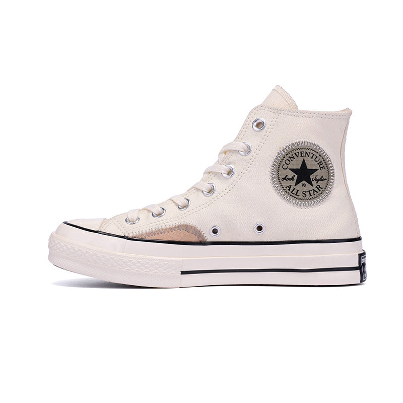 New authentic Erlange Converse Les autumn and winter 1970s classic high-top canvas shoes men's and women's shoes Putian blue bottom Gimme that