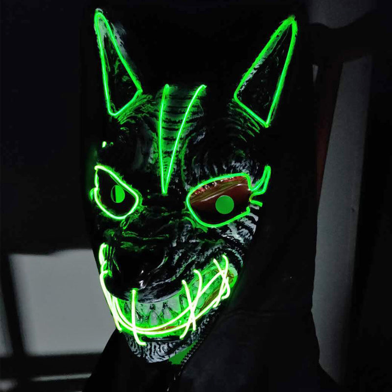 New Halloween LED Streamer Full Face Masks For Men And Women - GimmeWarehouse