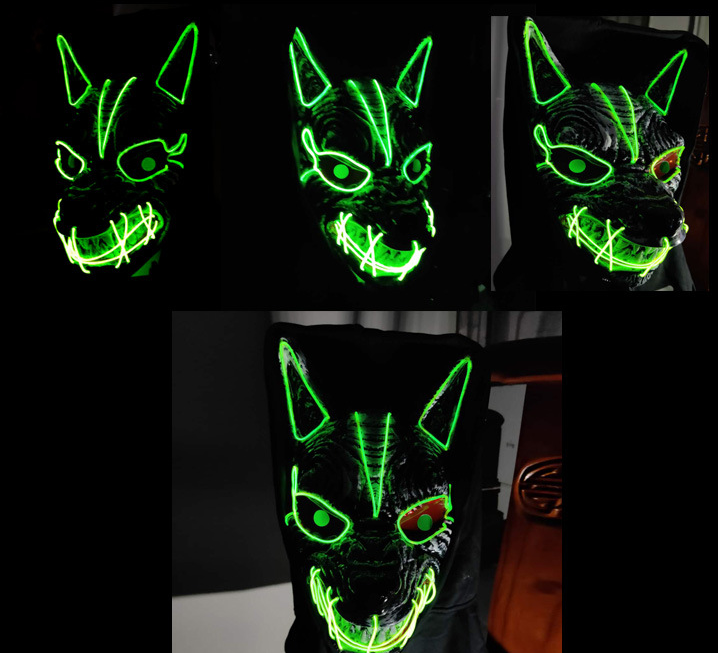 New Halloween LED Streamer Full Face Masks For Men And Women - GimmeWarehouse