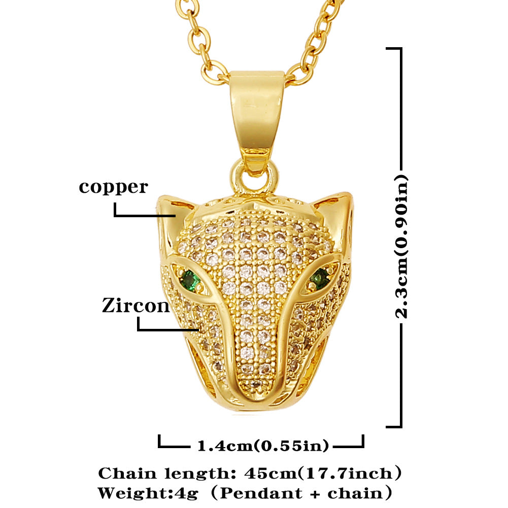 Personality Jewelry Hip-hop Exaggerated Leopard Pendant - GimmeWarehouse