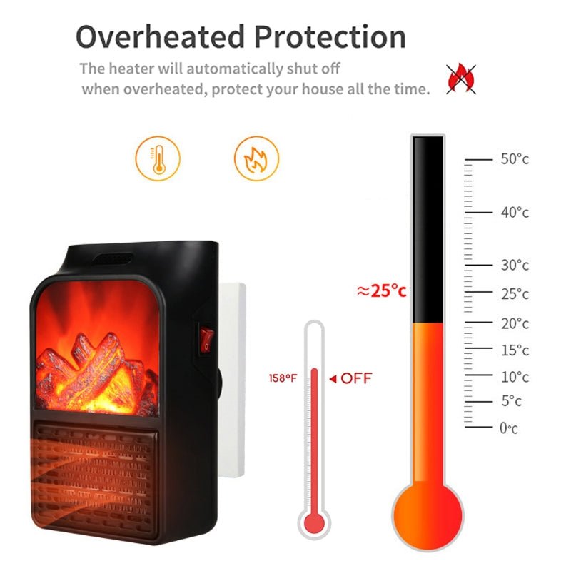 Portable Mini Imitating Fire Speed Multi-Function Heater - GimmeWarehouse