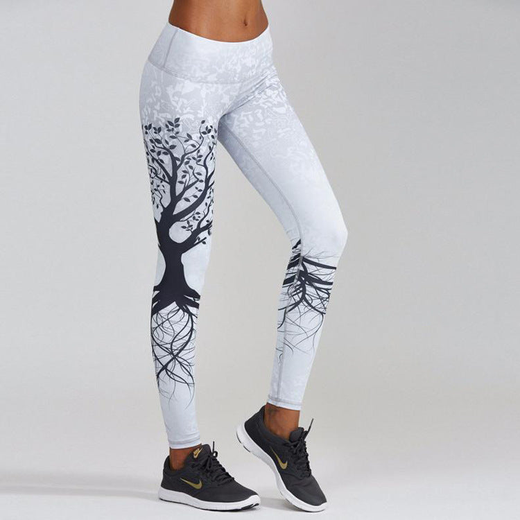 Printed Butt High Waist Fitness Leggings - GimmeWarehouse