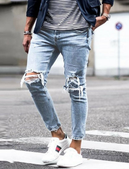 Ripped Skinny Jeans mens Streetwear - GimmeWarehouse