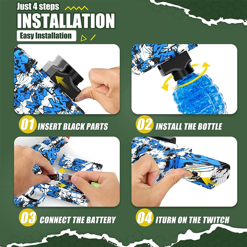 Electric Gel Ball Gun Blaster, Eco-Friendly with 20000+ Water Beads, Outdoor Games - Gimme That