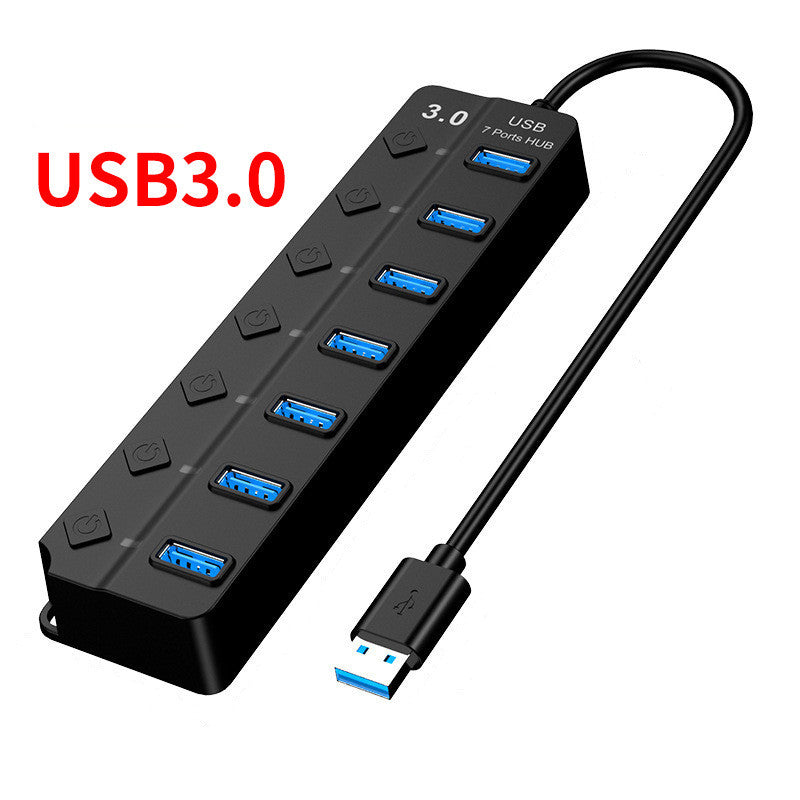 Seven-port  HUB3.0 4-port 3.0 Splitter - GimmeWarehouse