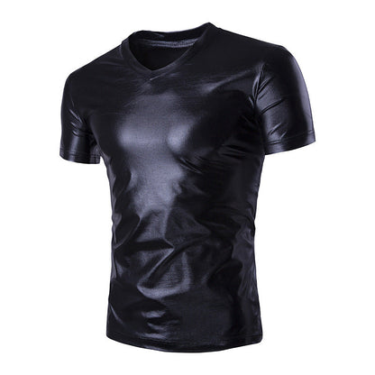 Short-sleeved T-shirt Shiny Men's T-shirt Bottoming Shirt Gimme that