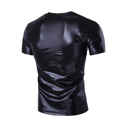 Short-sleeved T-shirt Shiny Men's T-shirt Bottoming Shirt Gimme that