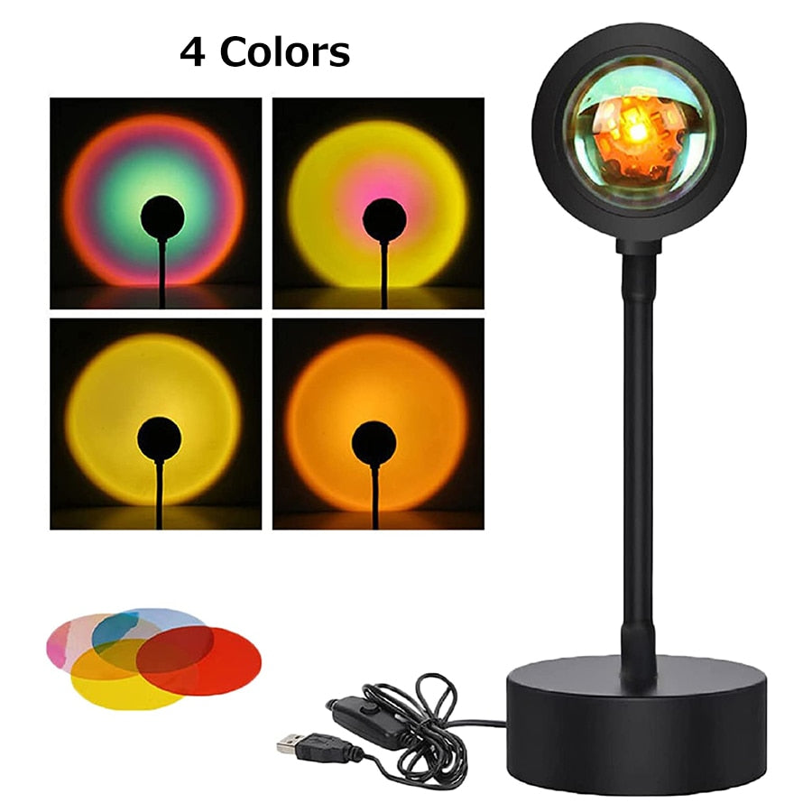 Smart Bluetooth Sunset Projection Lamp Projector Remote Led Lights - GimmeWarehouse