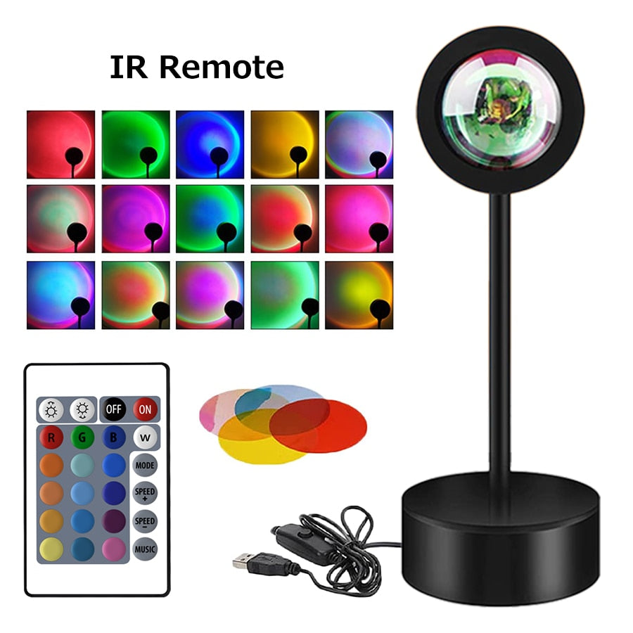 Smart Bluetooth Sunset Projection Lamp Projector Remote Led Lights - GimmeWarehouse