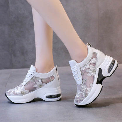 Spring New Sports Style Mesh Lace Casual Shoes - GimmeWarehouse