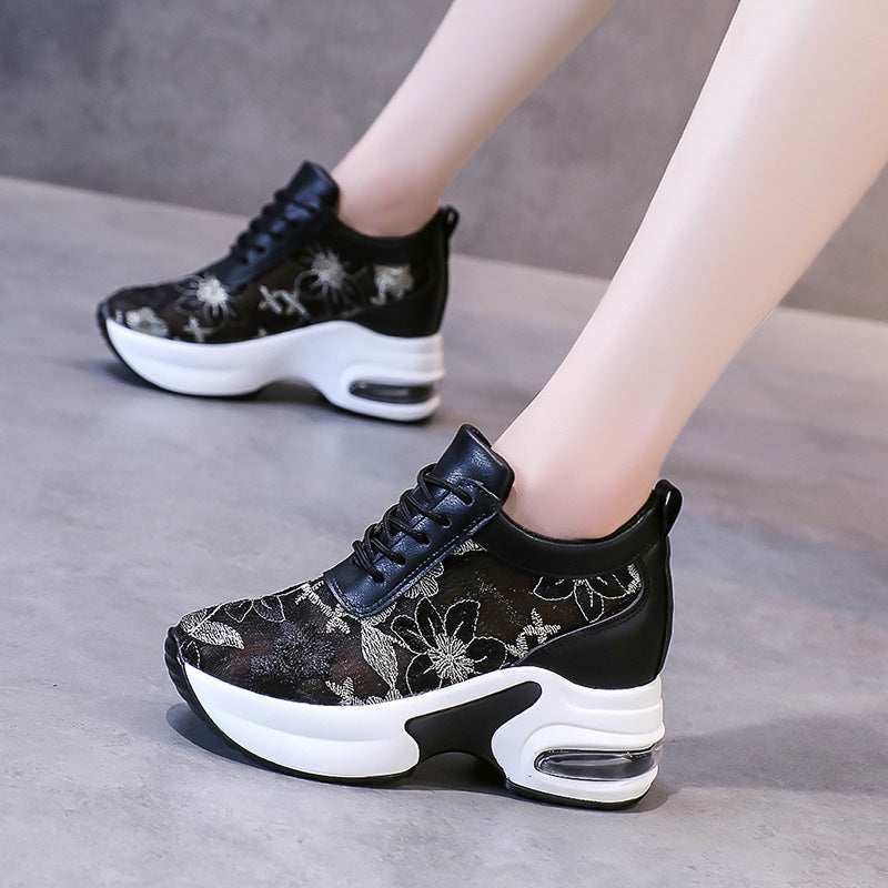 Spring New Sports Style Mesh Lace Casual Shoes - GimmeWarehouse