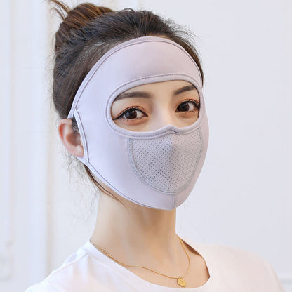 Summer thin protection full face sunscreen breathable touch mask riding sunshade anti-UV line with breathing net cloth hood Gimme that