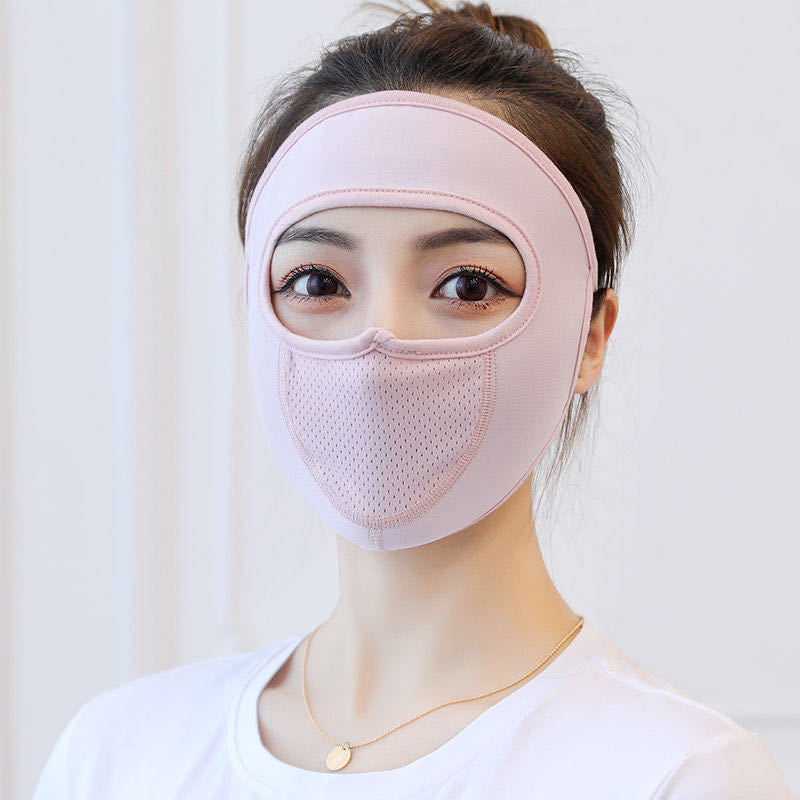 Summer thin protection full face sunscreen breathable touch mask riding sunshade anti-UV line with breathing net cloth hood Gimme that