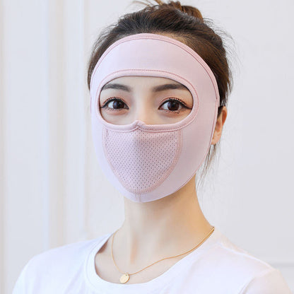 Summer thin protection full face sunscreen breathable touch mask riding sunshade anti-UV line with breathing net cloth hood Gimme that